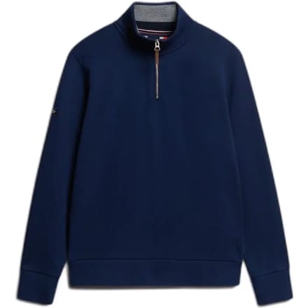 Superdry - Core piqué sweatshirt met halve rits - Heren - Truien