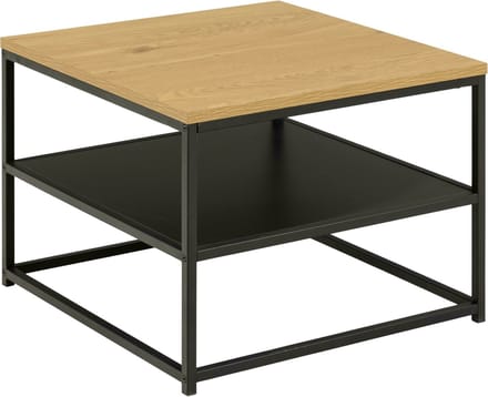 Bendt Salontafel 'Ture' Eiken en metaal, 55 x 55cm