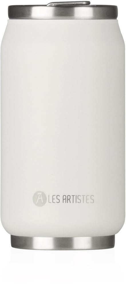 Les Artistes Paris Thermosbeker blik 280ml - met geïntegreerd rietje - White - LP-A1857