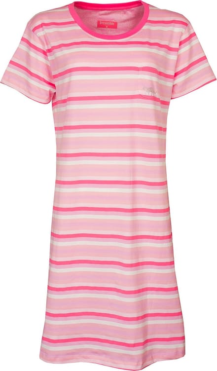 Irresistible Dames Nachthemd - Slaapkleed - Gestreept - Roze - Maat L