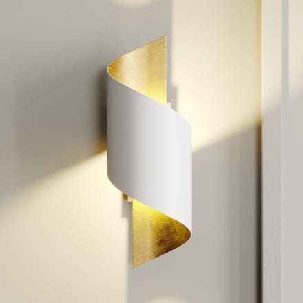 Lindby - wandlamp - 1licht - Metaal - H: 24 cm - G9 - wit, goud