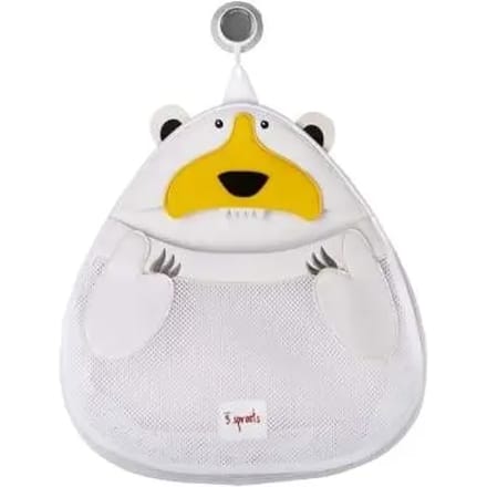 3 Sprouts Bath Storage - White Polar Bear