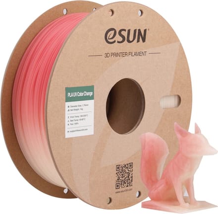 eSun PLA-UV Color change Rood / Red 1 kg - 1.75mm - 3D printer filament