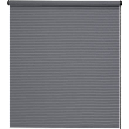 Intensions Lichtdoorlatend Rolgordijn Structuur Open Streep Smal Donkergrijs - 210x190 cm