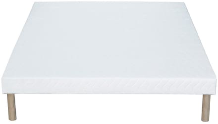 Vente-unique Decoratieve gewatteerde bedbodem 140 x 190 cm 9 latten - Wit - ASTHENIS van YSMÉE