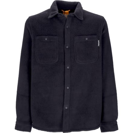 Herenshirt met lange mouwen Fleeceovershirt Zwart