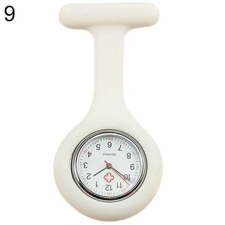 POWERZ® Verpleegster horloge, zuster horloge, siliconen wit