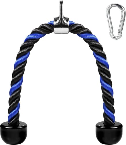 Deluxe Tricep Touw voor Kabelstation - 68 cm Lengte - Antislip Gym Workout Accessoire