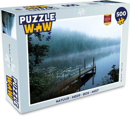 Puzzel Natuur - Meer - Bos - Mist - Legpuzzel - Puzzel 500 stukjes
