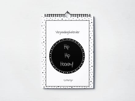 Verjaardagskalender Hip Hip Hooray | Lettertijd