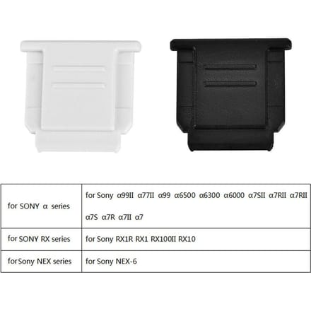 2 Pcs Cameras Hot Shoe Anti dust Protective Cover Hotshoe Protector for Sony Camera white