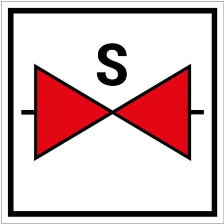 Sprinklerafsluiter bord | gecoat dibond materiaal | 30 x 30 cm