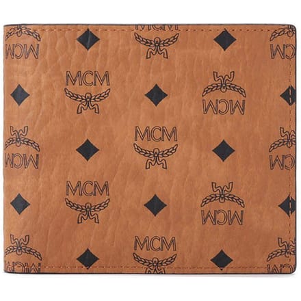 MCM Visetos Origineel Gecoat Canvas Korte Portemonnee Heren portemonnees Bruin Cognac MXSAAVI01CO001 Basic Set (Bag+Dust Bag)