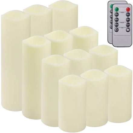 LED kaarsen met vlam effect Platyne (x12)