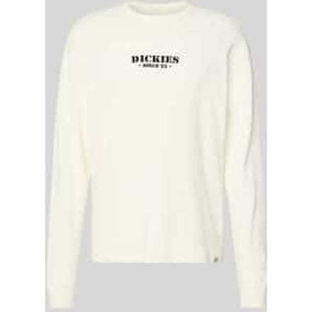 Shirt met lange mouwen, labelstitching en ronde hals