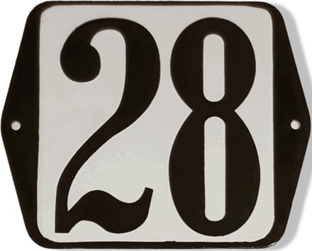Huisnummer standaard nummer 28
