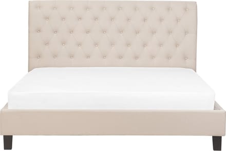 REIMS - Tweepersoonsbed - Beige - 180 x 200 cm - Polyester