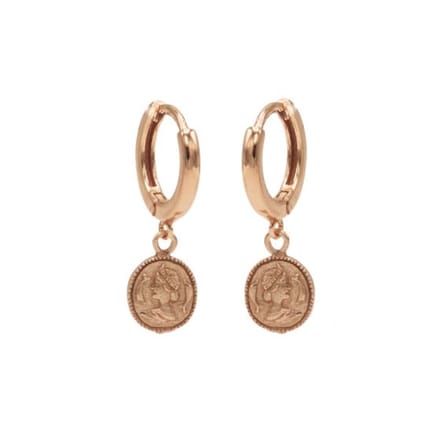 Karma hinged hoops symbool coin rosé gold M1968HIN