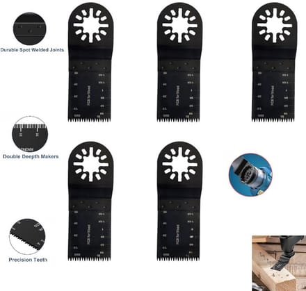 5 stuks - Star Lock Interface Speciaal Zaagblad - Multifunctionele Opening Trimmen Hout Kunststof Blad - 34mm - Functioneel Gereedschap Bi-Metaal Zaagblad