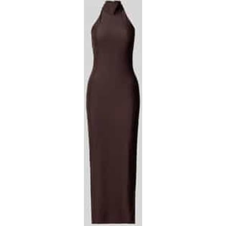 slim fit avondjurk met opstaande kraag