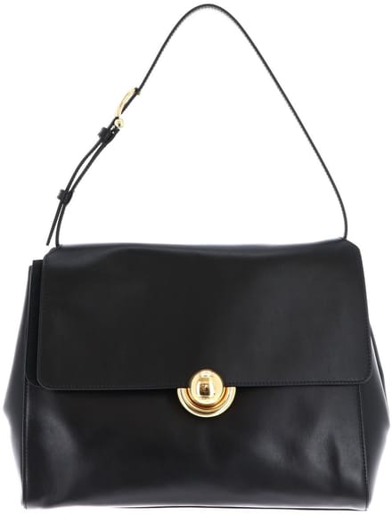 FURLA Leren schoudertas Domus Shoulder Bag 32 Nero zwart