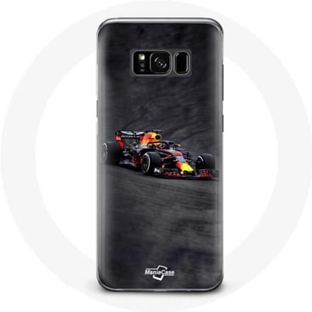 Hoesje voor Samsung Galaxy S8 plus Formule 1 Max Verstappen F1 zwart rood en geel