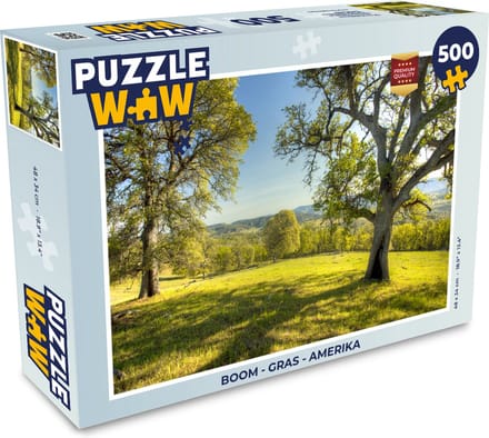 Puzzel Boom - Gras - Amerika - Legpuzzel - Puzzel 500 stukjes