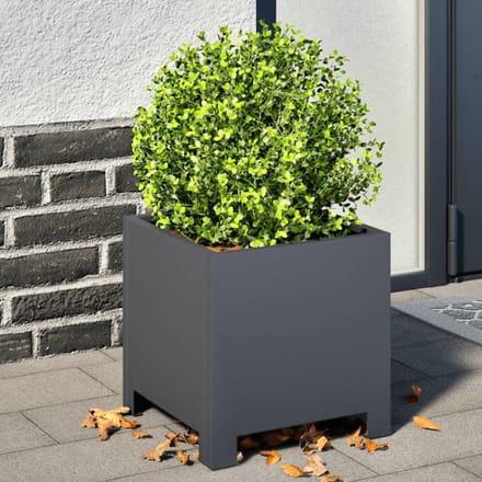 vidaXL - Plantenbak - 30x30x30 - cm - staal - antracietkleurig