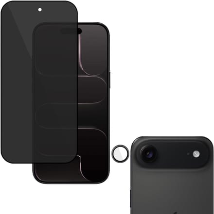 TechNow Privé Screenprotector + Camera Screen geschikt voor iPhone 17 Air Screenprotector - Privacy Beschermglas - Rounded - Privacy Proteqt+