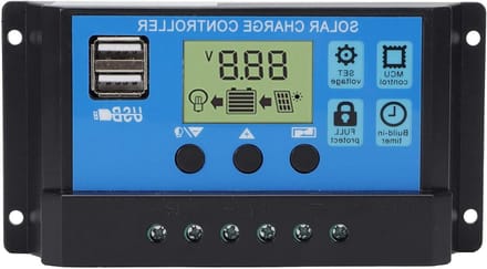 Zonne Energie Controller - PV Laadregelaar - Off-Grid Systemen - LCD Display - 20A - Zwart
