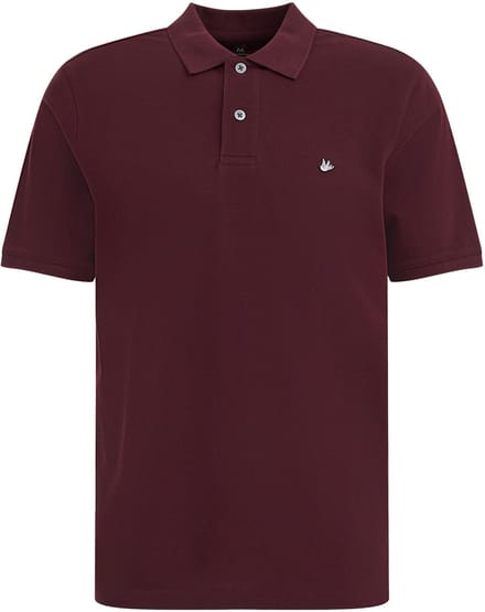 WE Fashion Heren regular fit polo met structuur