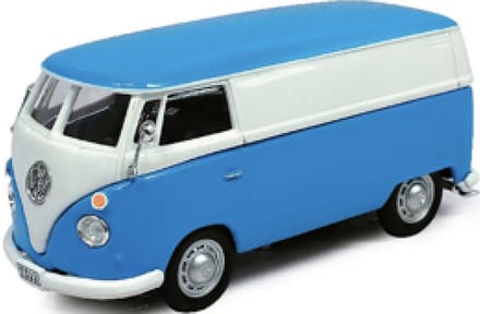 Cararama-Hongwell Volkswagen Samba - Modelauto - Schaal 1:43 - Licht Blauw/Wit