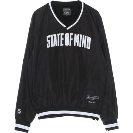 Felt College Man Campus Fleece Crewneck zwart
