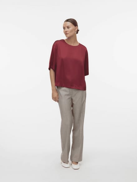 VERO MODA - VMGODDESS 2/4 TOP WVN EXP BTQ GA - Dames - Blouses
