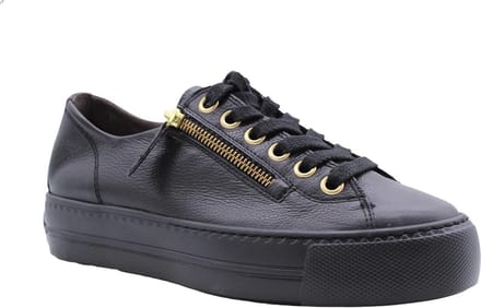 Paul Green 5006 Sneakers - Leer - Dames - Zwart - Maat 38