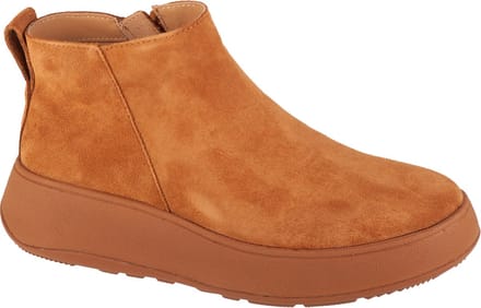Fitflop F-mode Suede Flatform Zip Ankle Laarzen Oranje EU 37 Vrouw