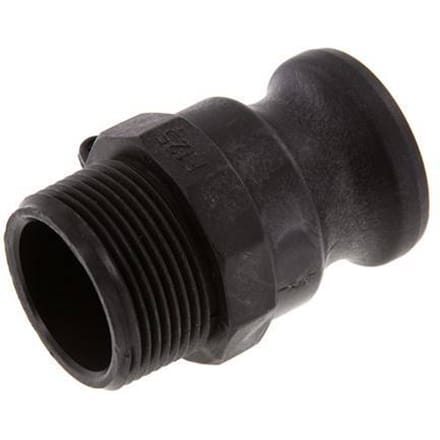 Camlock DN 32 (1 1/4'') Koppeling PolypropyleenR 1 1/4'' met buitendraad Type F MIL-C-27487