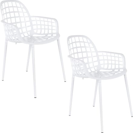 Zuiver Albert Kuip Tuin Armstoel Wit - Set van 2