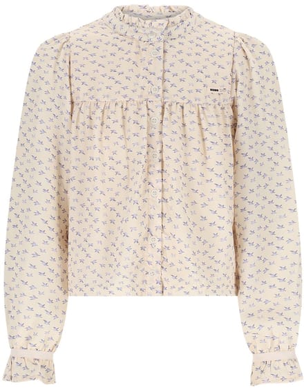 NONO - Tekla AOP Bird Blouse - Pearled Ivory - Maat 110