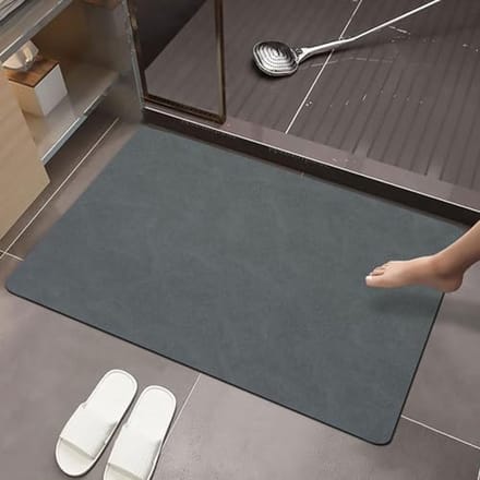 Sneldrogende Absorberende Badmat met Antislip Rubberbodem - Marineblauw