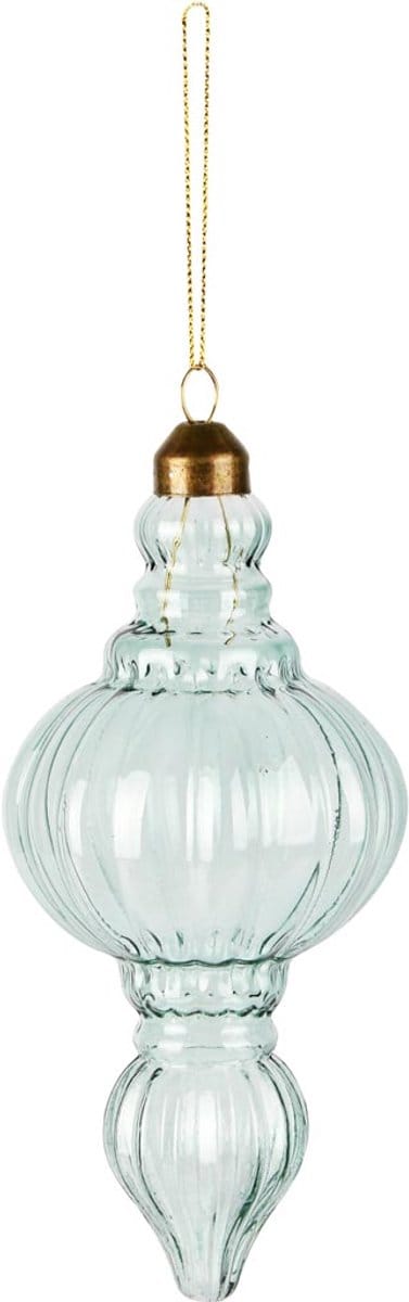 Dekoratief | Hanger ornament, groen, glas, 7x7x16cm | A255496