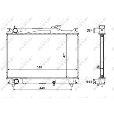 Radiator, motorkoeling NRF 53882