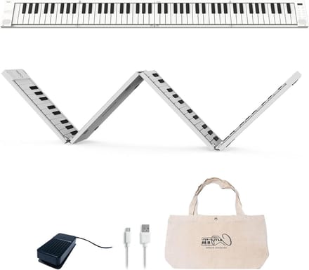 Opvouwbare Digitale Piano 88 Toetsen USB MIDI Controller Draagbare Piano met Oplaadbare Batterij