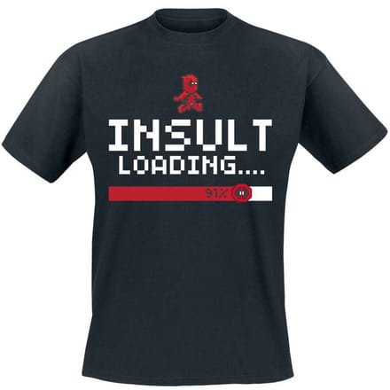 Deadpool T-shirt - Insult Loading - S tot XXL - voor Mannen - zwart