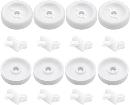Vaatwasser Wielen - Onderrek Rollers - Soepel Uitschuiven - Hittebestendig ABS - 8 Stuks - Wit