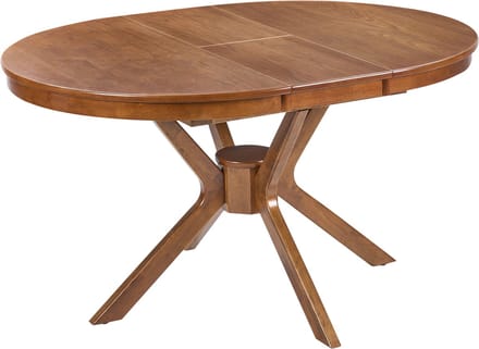 TYMIS - Eettafel - Donkere houtkleur - 110-140x110 cm - MDF