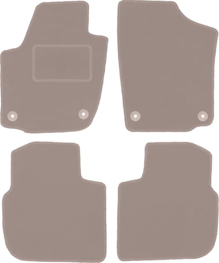 Beige veloursmatten voor: Skoda Roomster combivan (2006-2015)