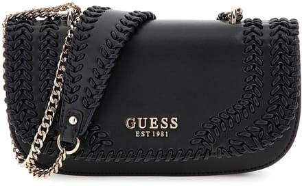 GUESS Schoudertas Tatum Convertible Xbody Flap Bag Black Zwart