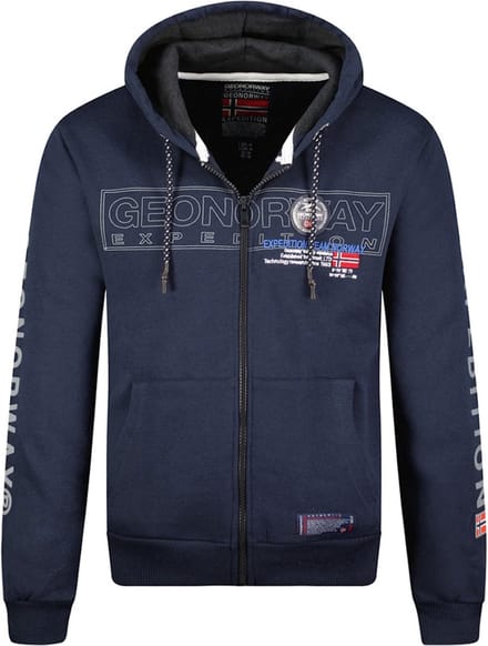 Blauw Vest Met Capuchon En Rits Geographical Norway Galette - M