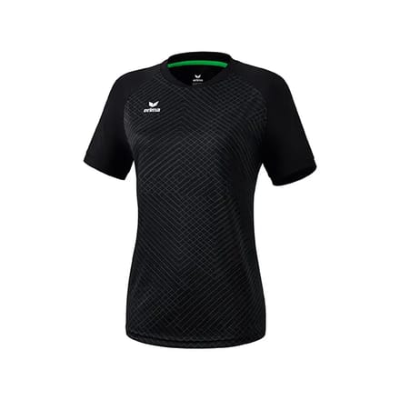 Erima Madrid Shirt Korte Mouw Dames - Zwart | Maat: 42